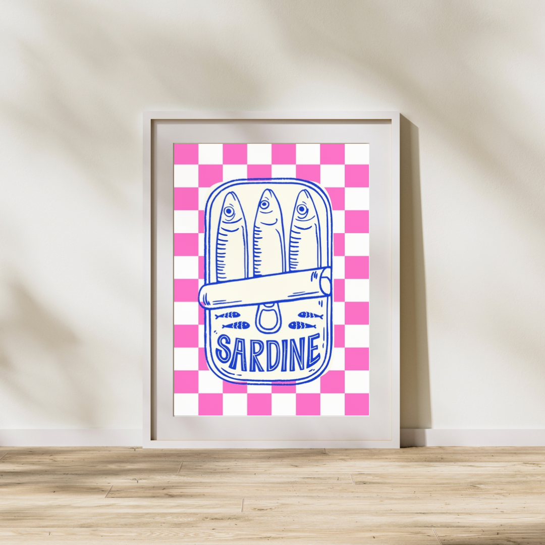 Sardines Checked Background